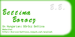 bettina borocz business card